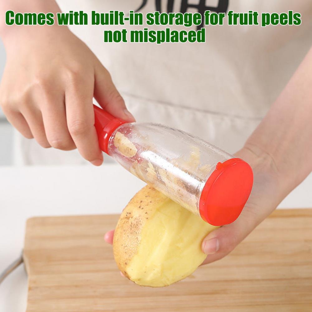 Kitchen Gadgets Built In - Éplucheur double face multifonctionnel avec rangement