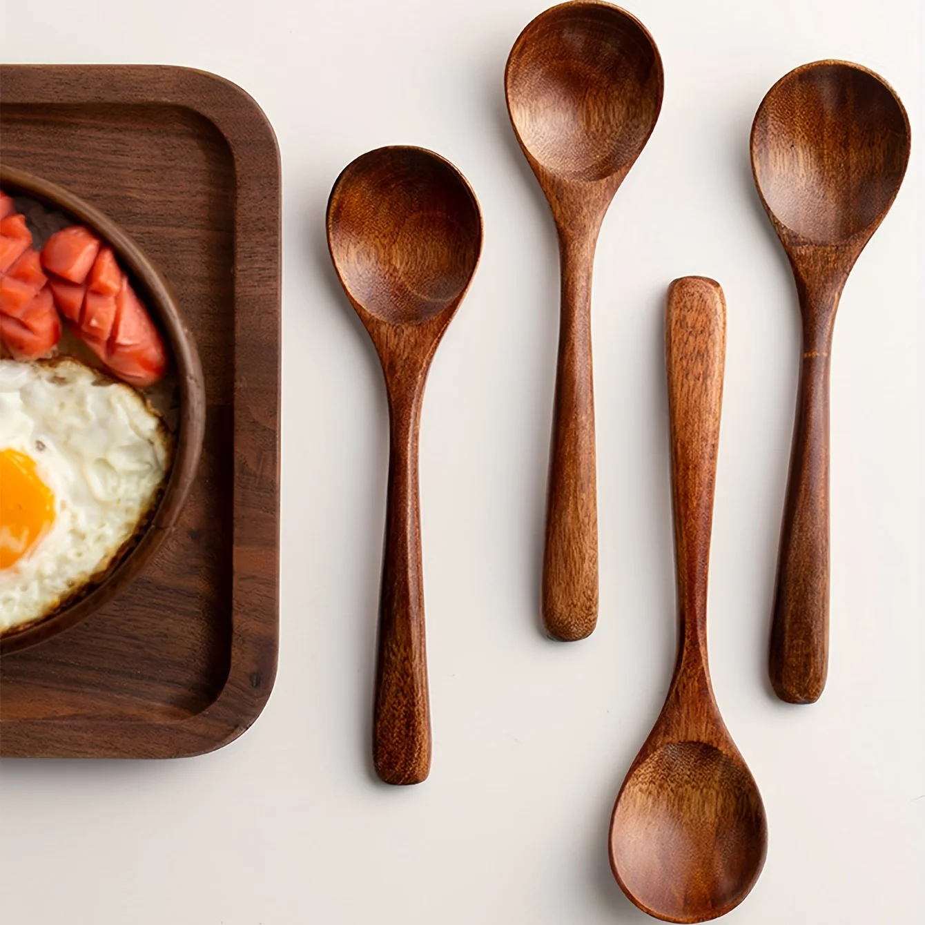 Kitchen Gadgets Modern - Ensemble de cuillères en bois réutilisables