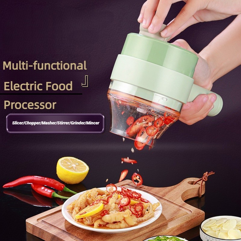 Kitchen Gadgets Machine - Robot culinaire électrique sans fil, coupe-légumes,