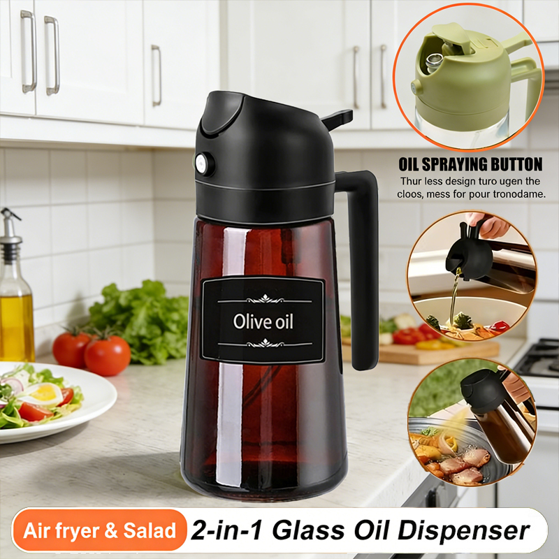 Kitchen Gadgets Oil Spray - Distributeur d'huile d'olive en verre brun
