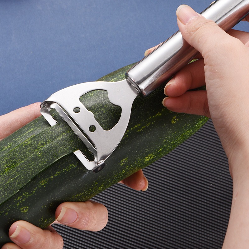 Kitchen Gadgets Built In - Éplucheur 2-en-1 en acier inoxydable, éplucheur