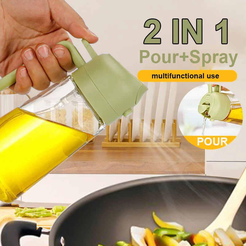 Kitchen Gadgets Oil Spray - Pulvérisateur de Verser 2 en 1,