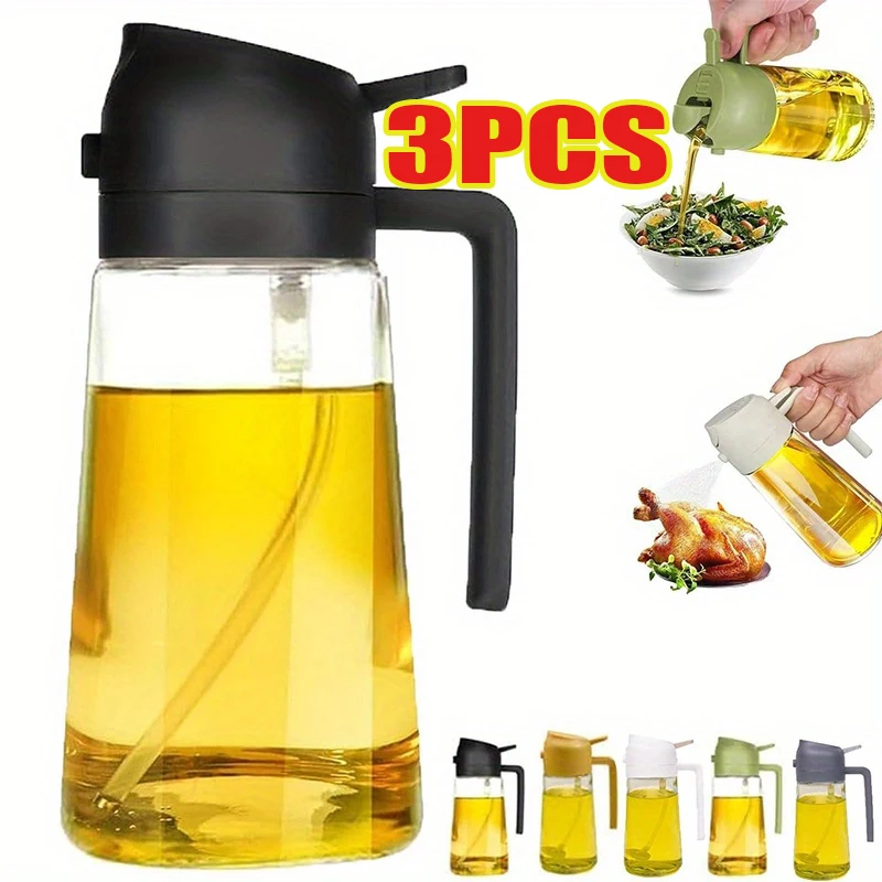 Kitchen Gadgets Oil Spray - Bouteille pulvérisateur d'huile 2-en-1 en plastique