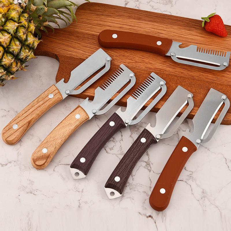 Kitchen Gadgets For Chefs - Couteau éplucheur dentelé 3 en 1