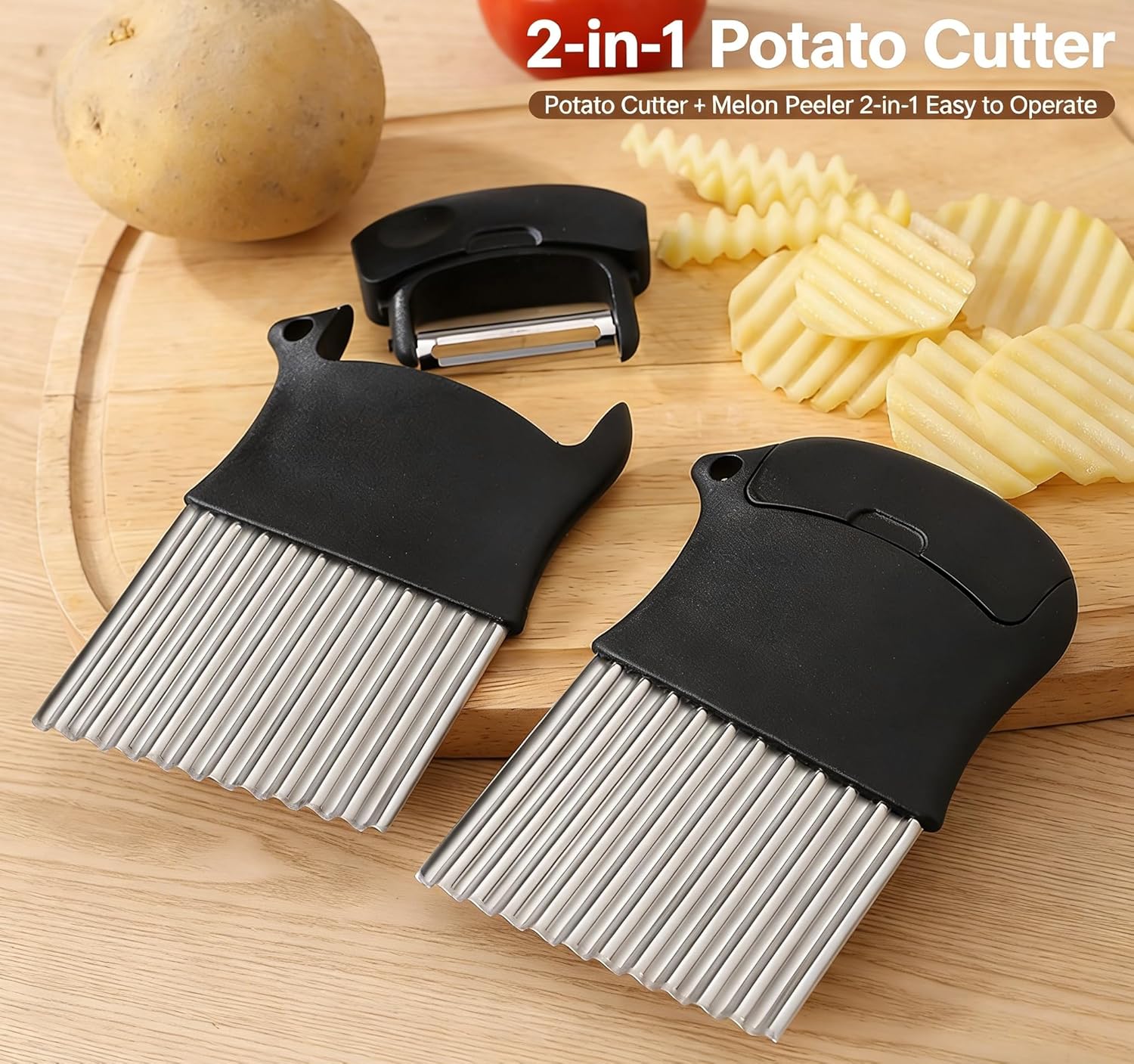 Coupe-pommes de terre 2-en-1,  - Kitchen Gadgets Built In avis et prix
