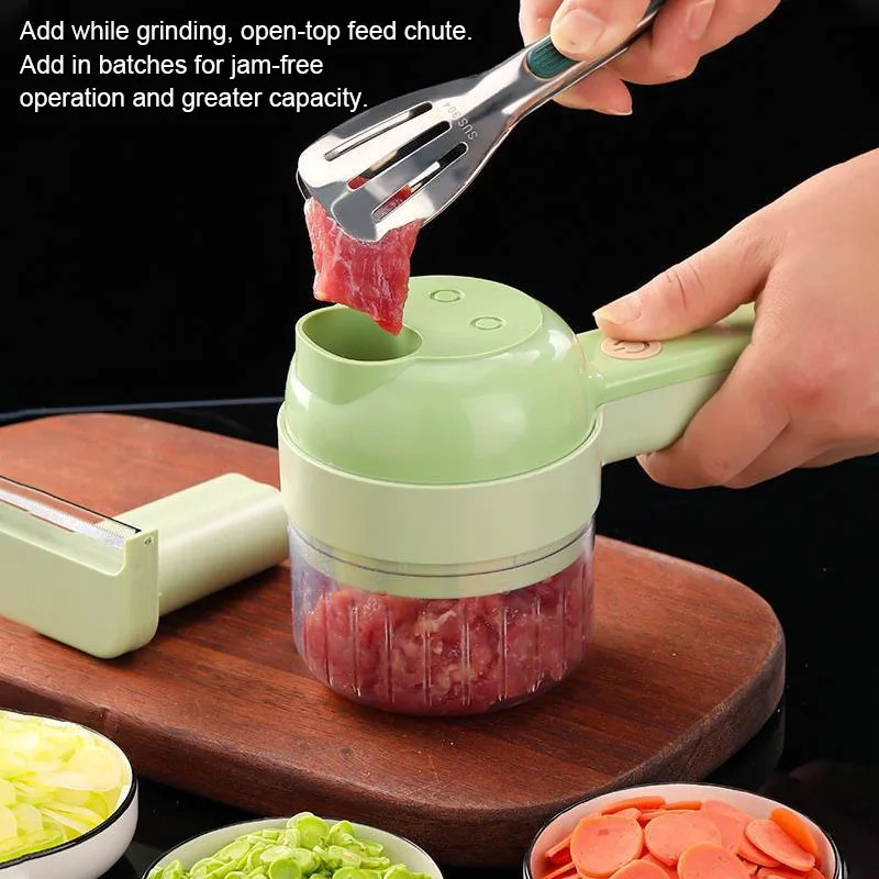 Coupe-légumes électrique 4 en  - Kitchen Gadgets Vegetable Chopper avis et prix