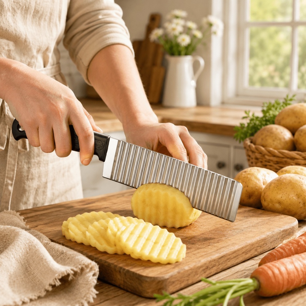Coupe-frites ondulées en acier - Kitchen Gadgets Vegetable Chopper avis et prix